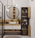 Pikkukuva 9 / 9: KYLPYHUONEKAAPIN PILARIKKO S40 ANTRASIITIN VÄRI ARTISAN OAK
