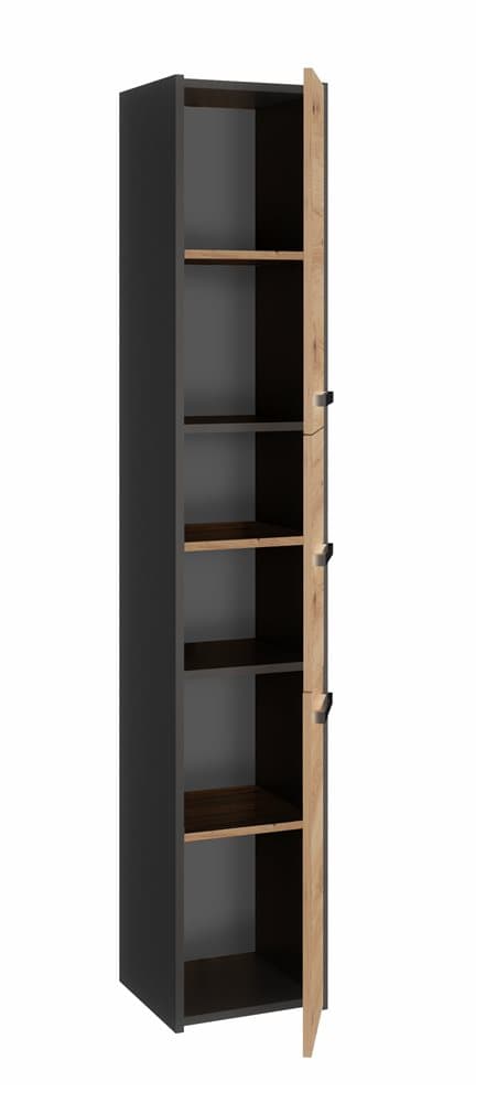 BADEVÆRELSESSKABSSØJLE S33 ANTRACIT FARVE ARTISAN OAK