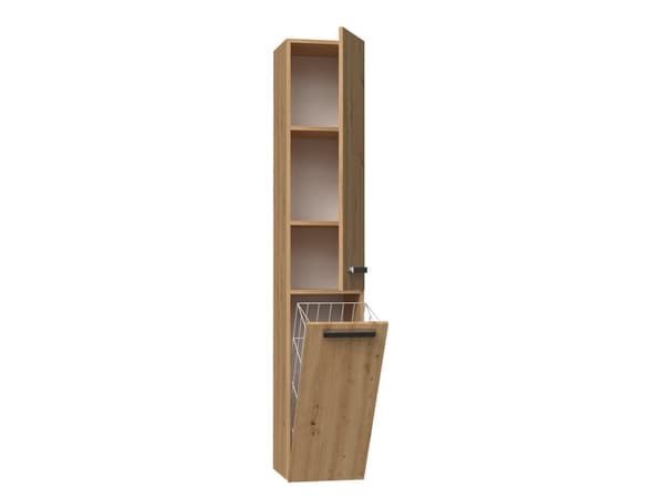 BADEVÆRELSESSKAB MED IV SØJLE MED KURV I FARVE ARTISAN OAK