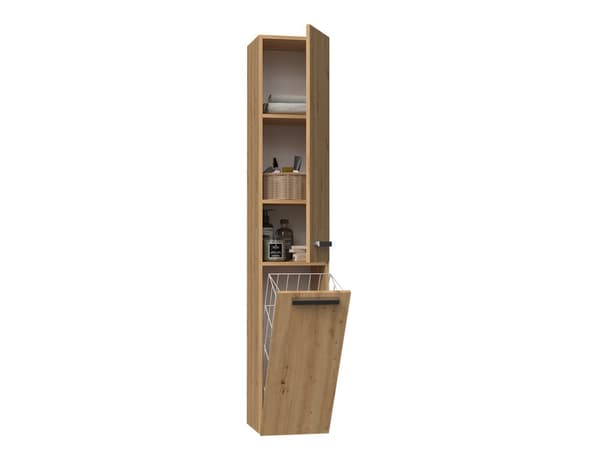 BADEVÆRELSESSKAB MED IV SØJLE MED KURV I FARVE ARTISAN OAK