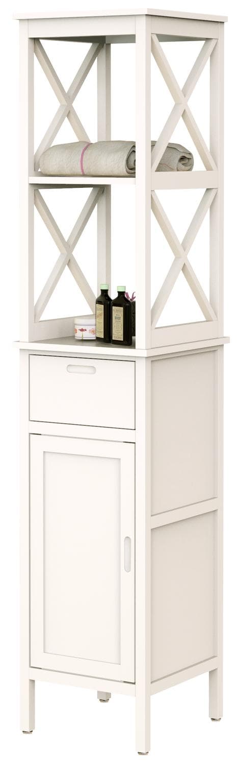 MIA Badrums hylla / Linneskåp 40x40x183cm - Vit