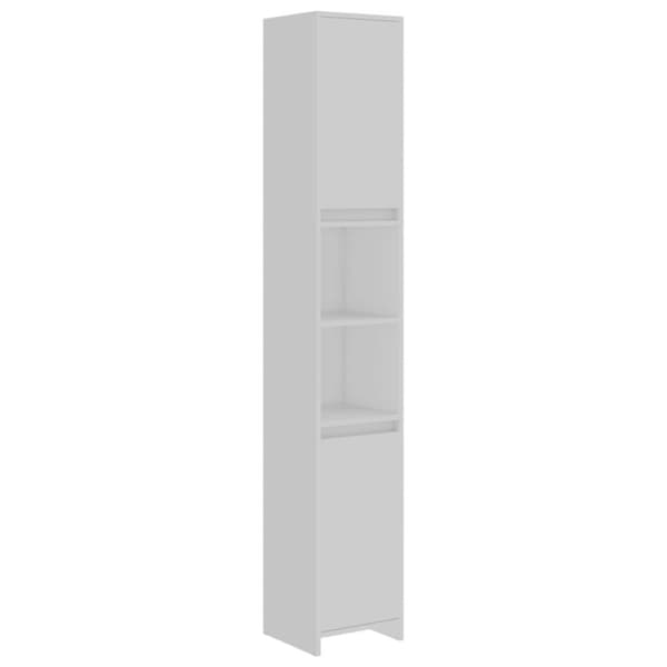 vidaXL Baderomsskap hvit 30x30x183,5 cm sponplate