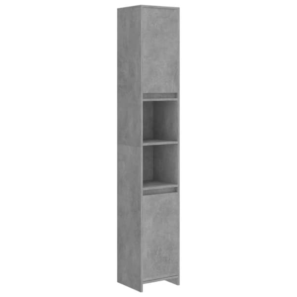 vidaXL Badrumsskåp betonggrå 30x30x183,5 cm konstruerat trä