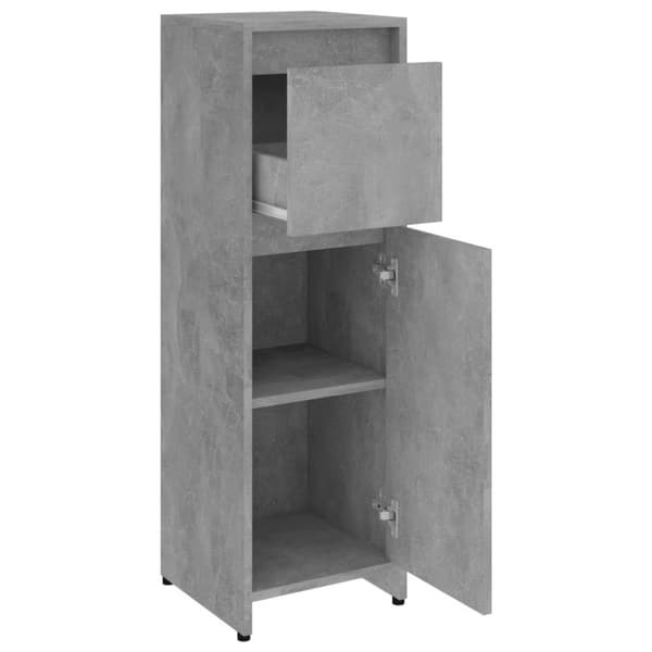 vidaXL Badrumsskåp betonggrå 30x30x95 cm spånskiva