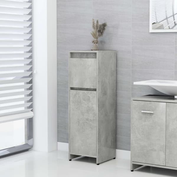 vidaXL badeværelsesskab 30x30x95 cm spånplade betongrå