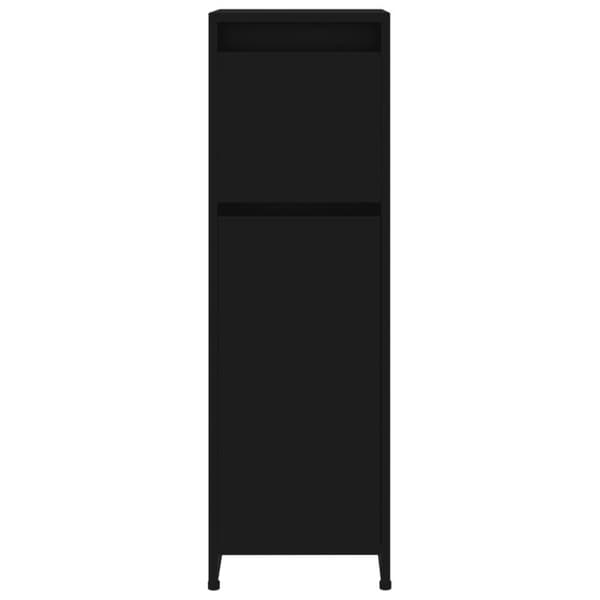 vidaXL badeværelsesskab 30x30x95 cm spånplade sort