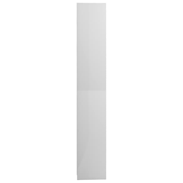 vidaXL Badrumsskåp vit högglans 30x30x183,5 cm spånskiva