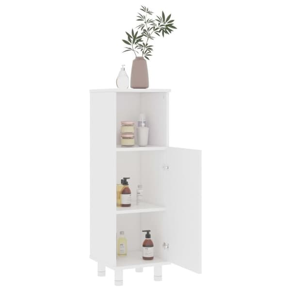 vidaXL badeværelsesskab 30x30x95 cm spånplade hvid
