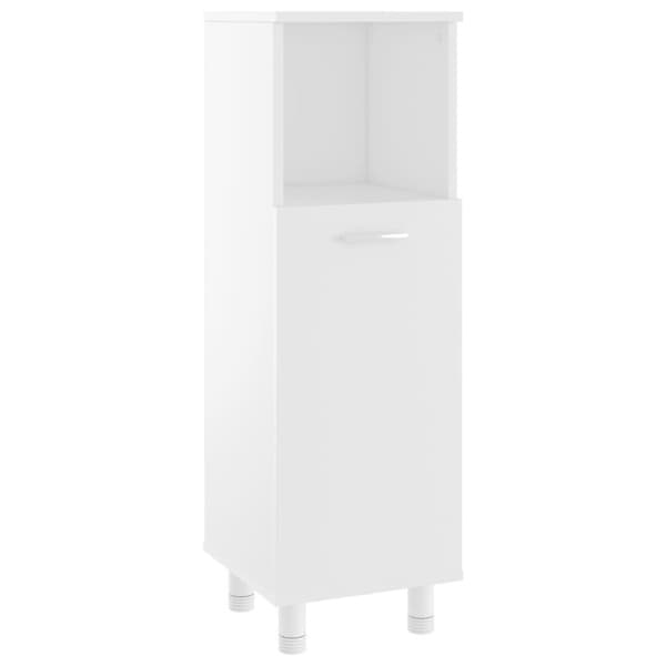 vidaXL badeværelsesskab 30x30x95 cm spånplade hvid