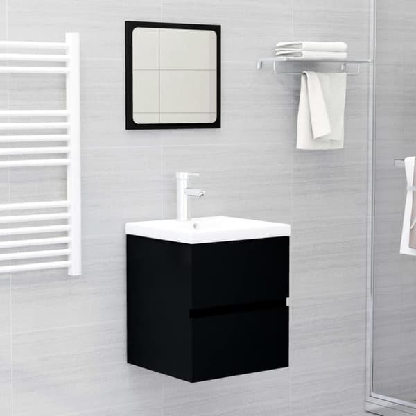 vidaXL Servantskap svart 41x38,5x45 cm konstruert tre