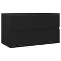 Miniatyrbilde 2 av 9: vidaXL Servantskap svart 80x38,5x45 cm konstruert tre