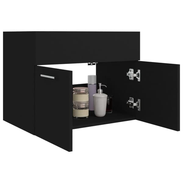 vidaXL Servantskap svart 60x38,5x46 cm konstruert tre