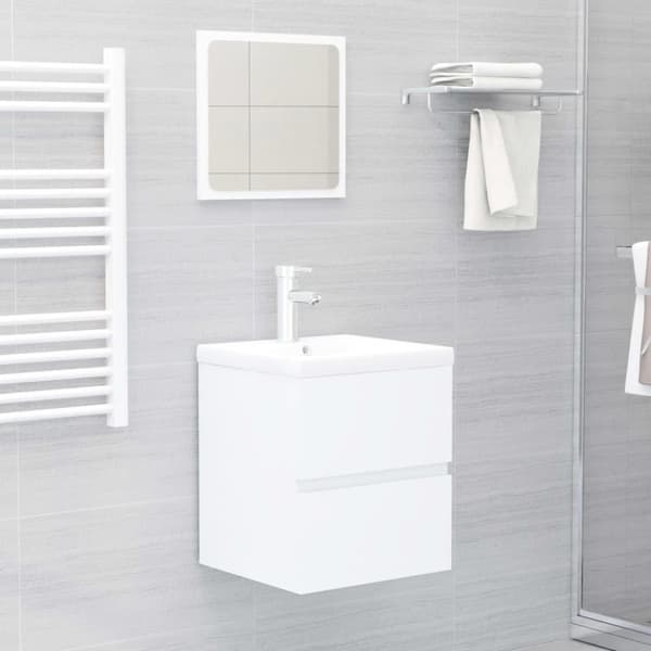 vidaXL Servantskap hvit 41x38,5x45 cm konstruert tre