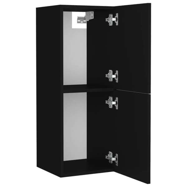vidaXL Baderomsskap svart 30x30x80 cm konstruert tre