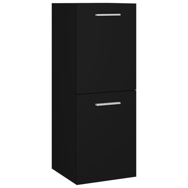 vidaXL Baderomsskap svart 30x30x80 cm konstruert tre