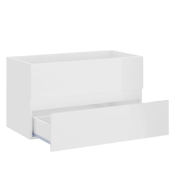 vidaXL Servantskap høyglans hvit 80x38,5x45 cm konstruert tre