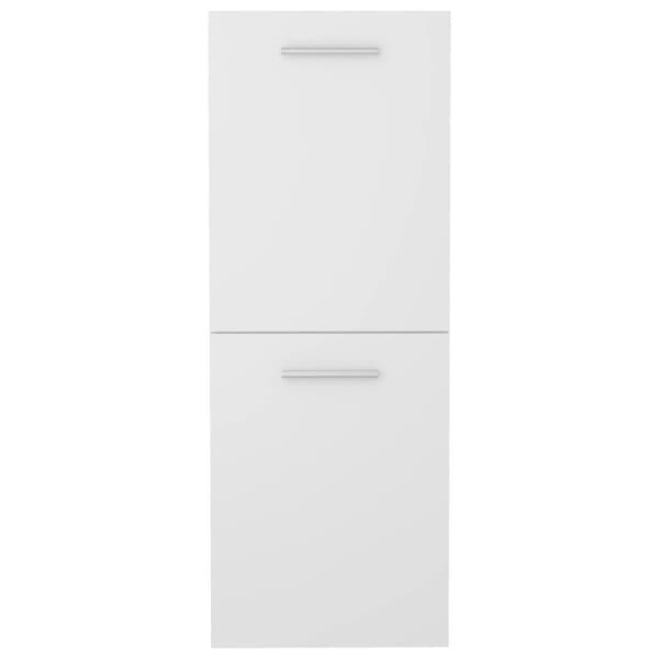 vidaXL badeværelsesskab 30x30x80 cm konstrueret træ hvid