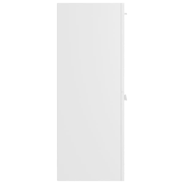 vidaXL badeværelsesskab 30x30x80 cm konstrueret træ hvid