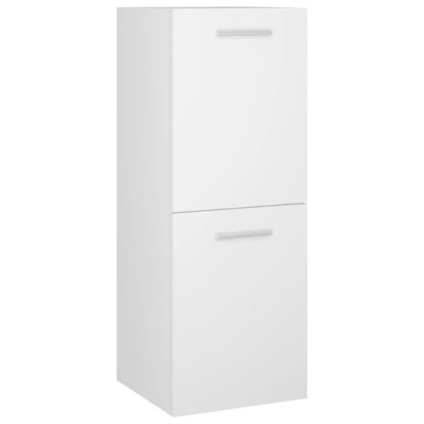 vidaXL badeværelsesskab 30x30x80 cm konstrueret træ hvid