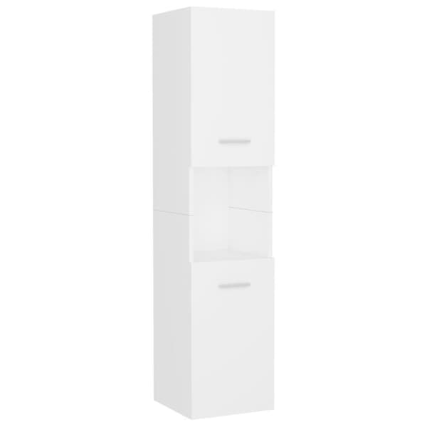 vidaXL Kylpyhuonekaappi musta 30x30x130 cm tekninen puu