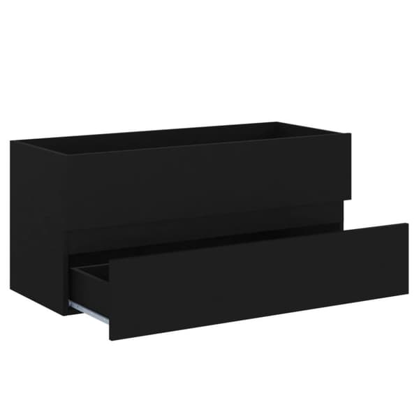 vidaXL Allaskaappi musta 100x38,5x45 cm tekninen puu