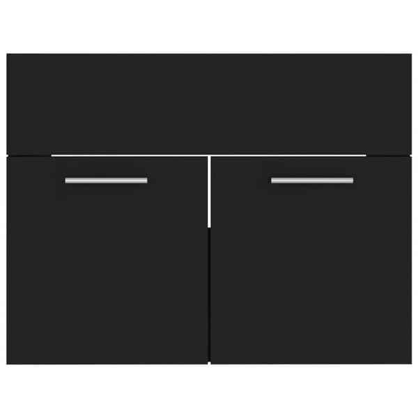 vidaXL skab til håndvask 60x38,5x46 cm konstrueret træ sort