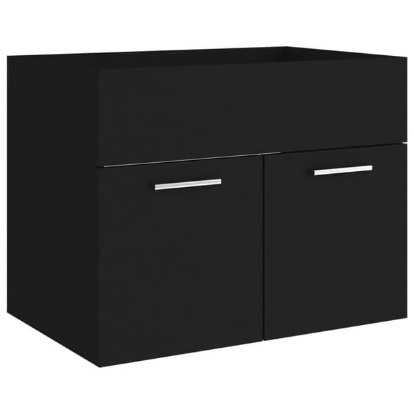 vidaXL skab til håndvask 60x38,5x46 cm konstrueret træ sort