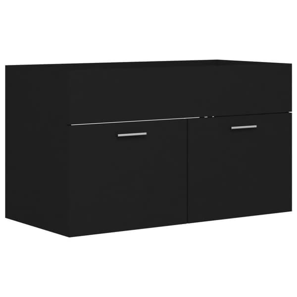 vidaXL skab til håndvask 80x38,5x46 cm konstrueret træ sort