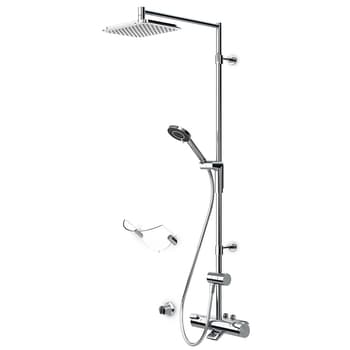Takduschset Med Badkarsblandare Oras Optima Rain Shower 40 cc