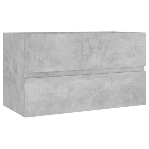 vidaXL skab til håndvask 80x38,5x45 cm konstrueret træ betongrå