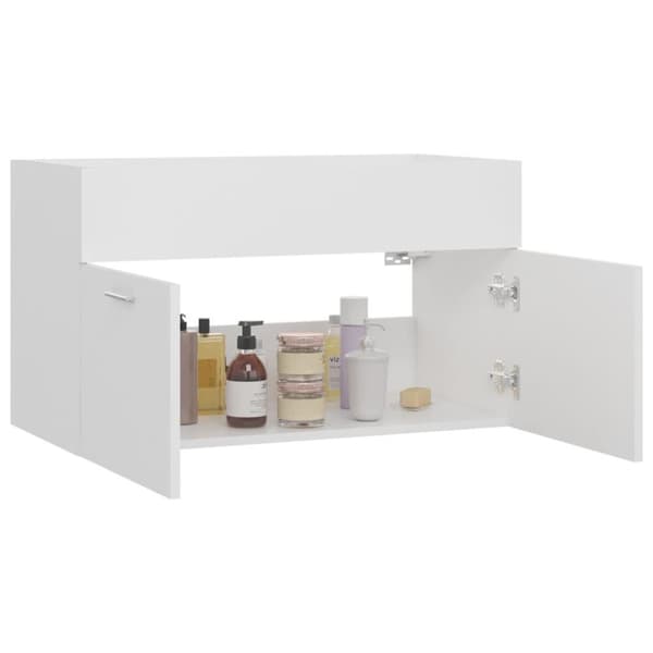 vidaXL skab til håndvask 80x38,5x46 cm konstrueret træ hvid