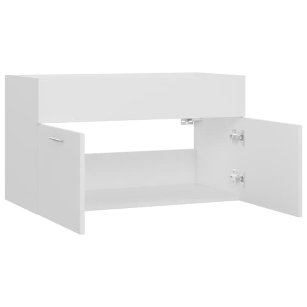 vidaXL skab til håndvask 80x38,5x46 cm konstrueret træ hvid