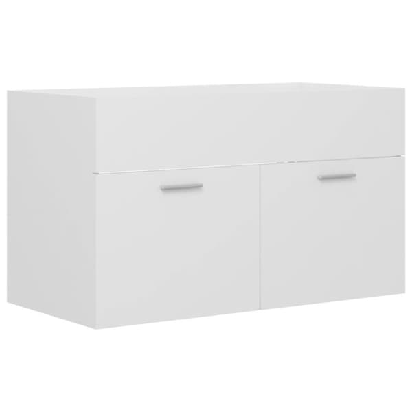 vidaXL skab til håndvask 80x38,5x46 cm konstrueret træ hvid