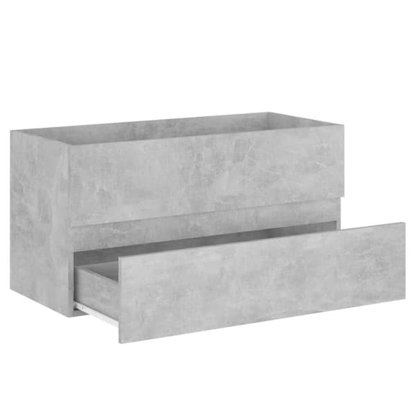 vidaXL skab til håndvask 90x38,5x45 cm konstrueret træ betongrå