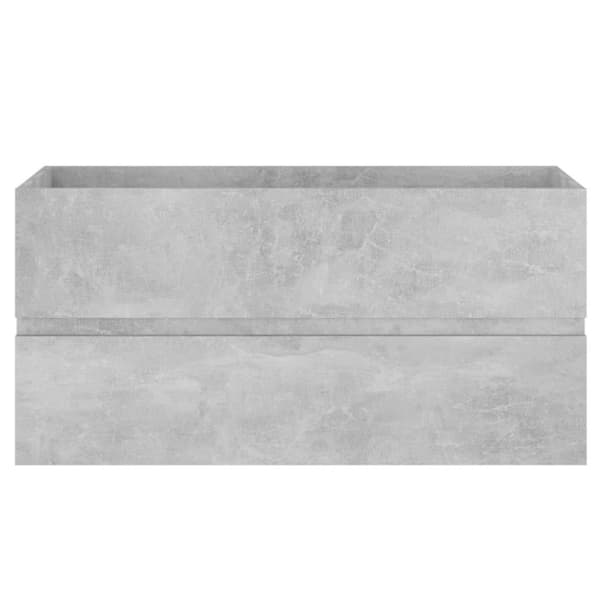 vidaXL skab til håndvask 90x38,5x45 cm konstrueret træ betongrå