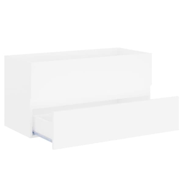 vidaXL skab til håndvask 90x38,5x45 cm konstrueret træ hvid