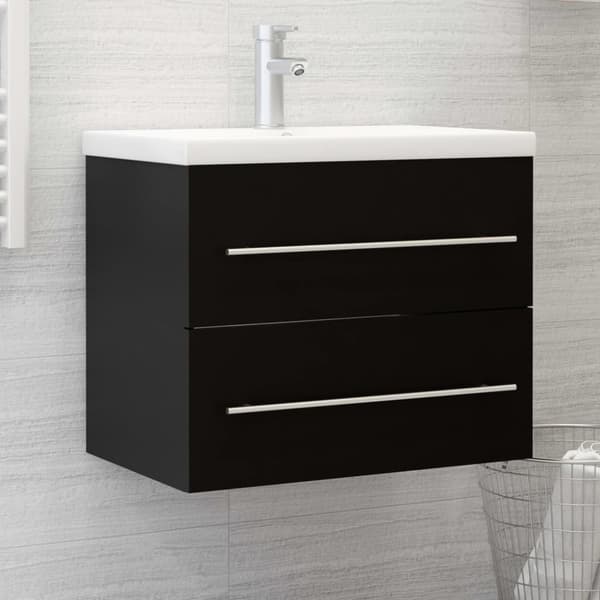 vidaXL Servantskap svart 60x38,5x48 cm konstruert tre