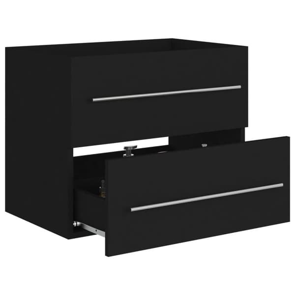 vidaXL skab til håndvask 60x38,5x48 cm konstrueret træ sort