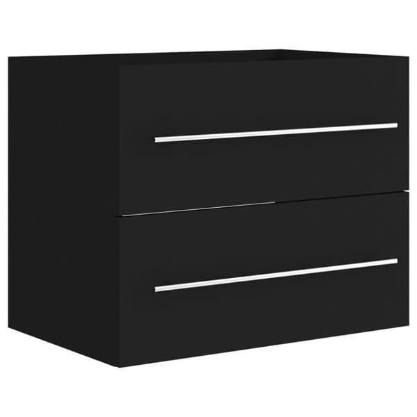 vidaXL skab til håndvask 60x38,5x48 cm konstrueret træ sort
