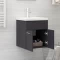 Miniatyrbilde 4 av 10: vidaXL Servantskap grå 41x38,5x46 cm konstruert tre