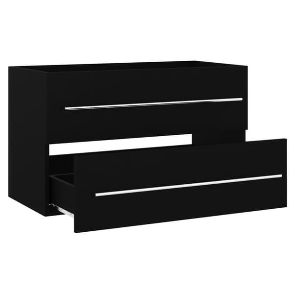 vidaXL Servantskap svart 80x38,5x48 cm konstruert tre