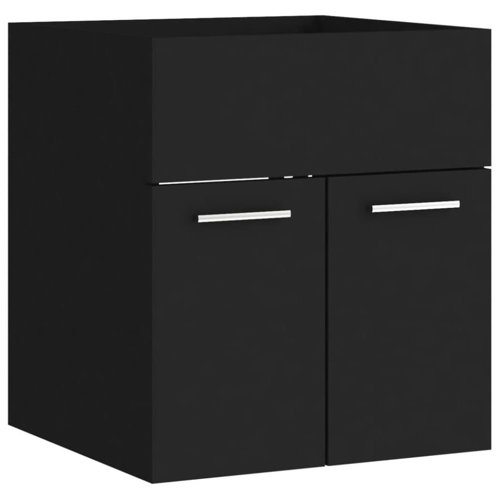 vidaXL Tvättställsskåp svart 41x38,5x46 cm spånskiva