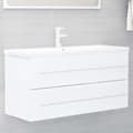 Miniatyrbilde 9 av 9: vidaXL Servantskap hvit 100x38,5x48 cm konstruert tre