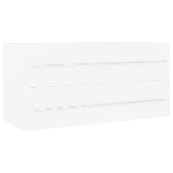 vidaXL Servantskap hvit 100x38,5x48 cm konstruert tre