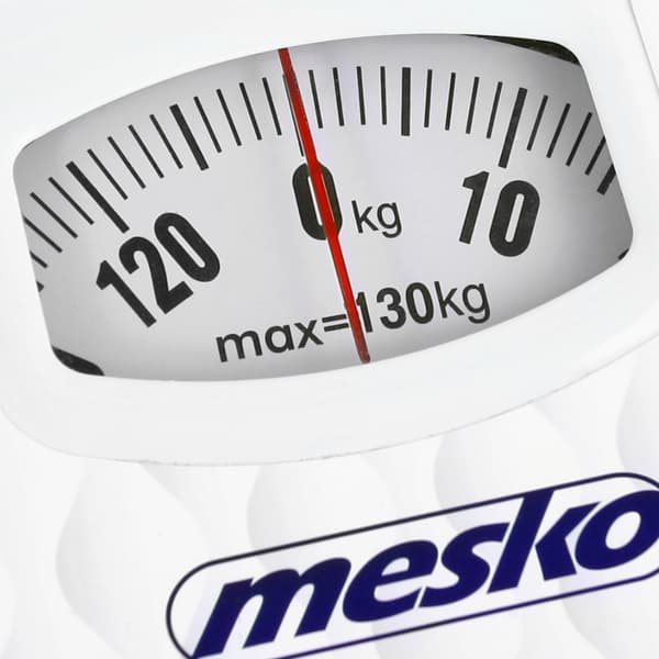 Mekanisk badevekt med 130 kg kapasitet og manuell kalibrering