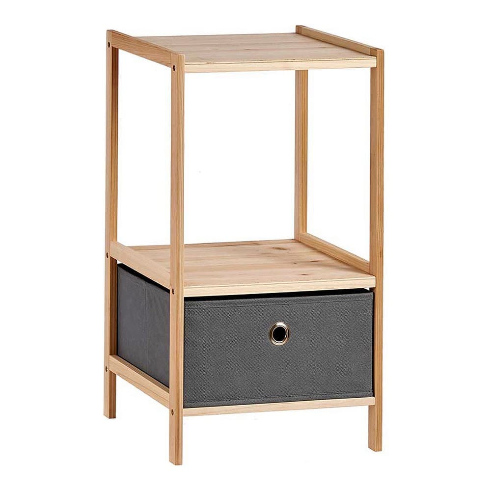 Avlastningsmöbler Grå Brun Trä Tyg (26 x 55,5 x 32 cm)