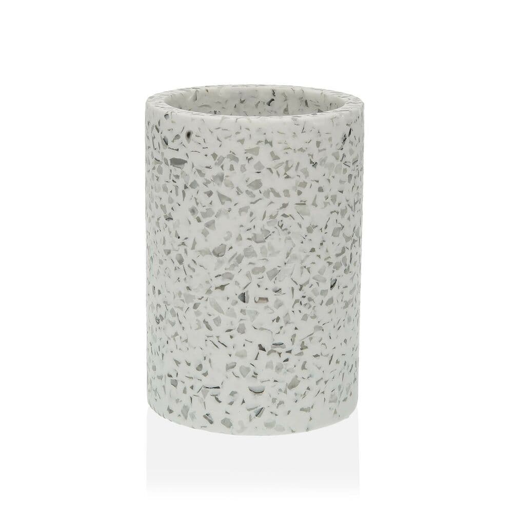 Tannbørste-holder Versa Hvit Harpiks (7,3 x 10,4 x 7,3 cm)