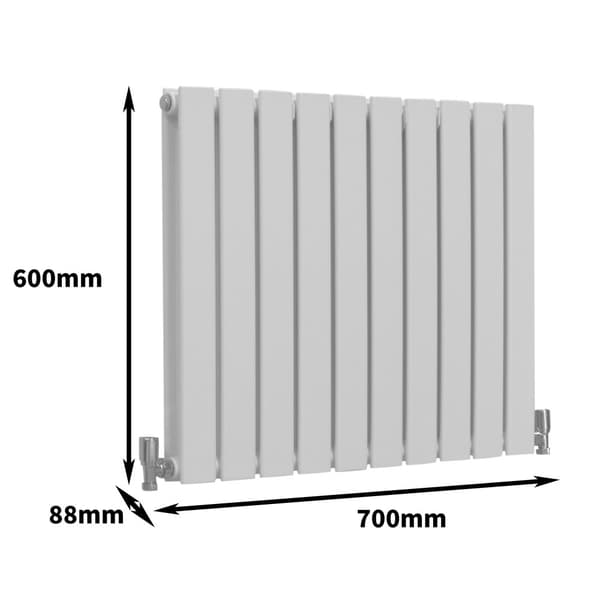 Designer Flat Panel Radiators – Dark Grey, Black, White