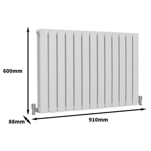 Designer Flat Panel Radiators – Dark Grey, Black, White