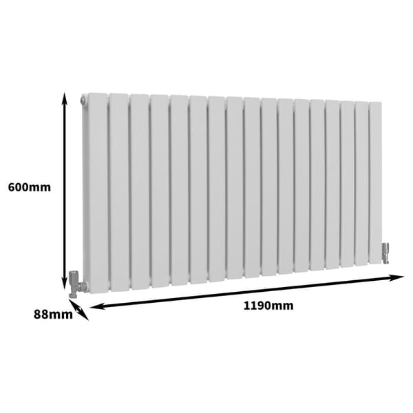 Designer Flat Panel Radiators – Dark Grey, Black, White